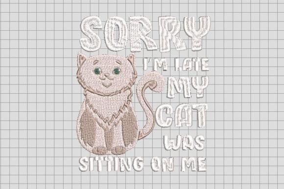 Cute White Cat with Quote Embroidery File Review
