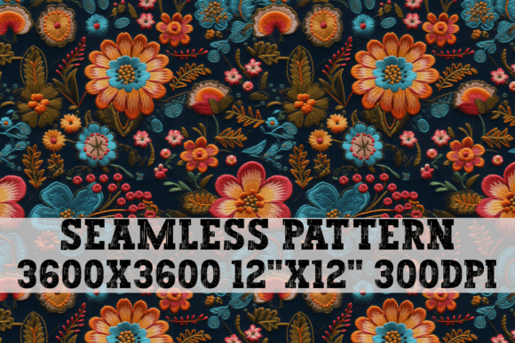 Embroidery Flowers Seamless Pattern Review