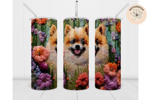 Review: 20oz Dog Flower Embroidery Tumbler Wrap