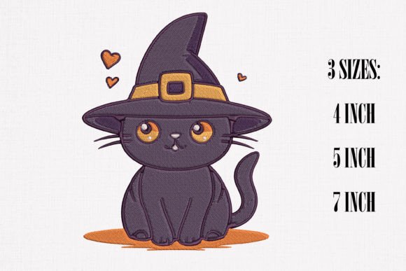 Review: Black Cat Witch Hat Halloween Embroidery