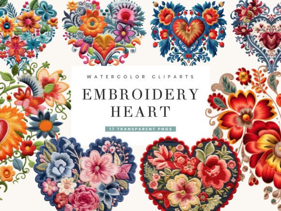 Review: Embroidery Heart Clipart Bundle for Holiday Crafts