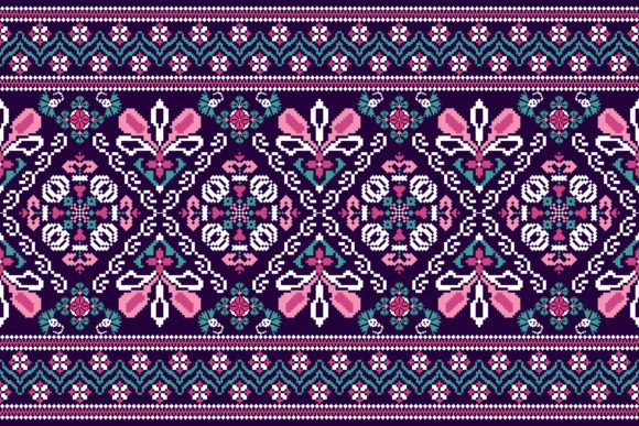 Review: Indian Floral Pixel Art Embroidery