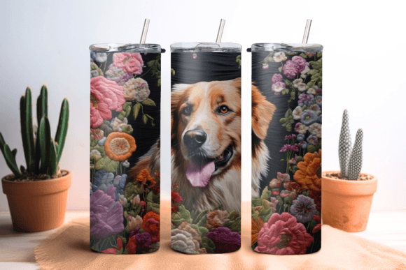 Reviewing Embroidery Dog Tumbler Wrap for Custom Gifts