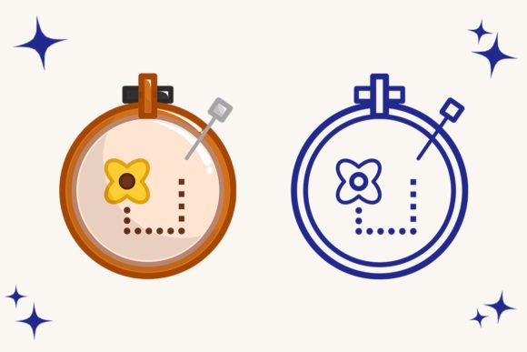 Reviewing Embroidery Icon Logo Illustration for Real Use