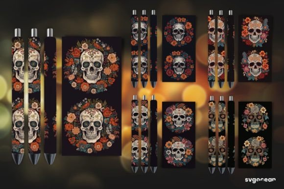 Reviewing Embroidery Skull Pen Wraps Sublimation