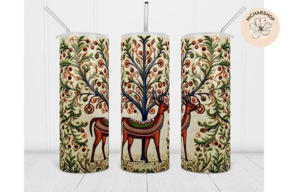Reviewing the 20oz Deer Embroidery Christmas Tumbler3