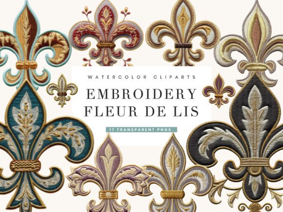 Reviewing the Embroidery Fleur De Lis Clipart Bundle