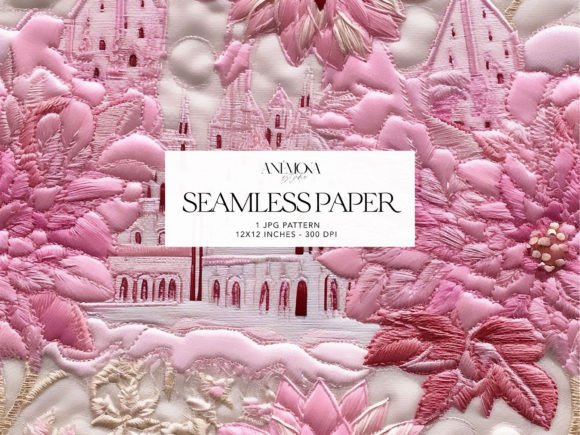 Reviewing the Embroidery Pink Poinsettia Pattern Paper